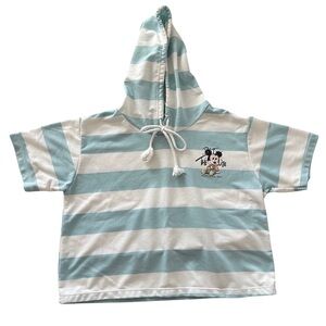 Kids Blue and White Striped Hoodie
